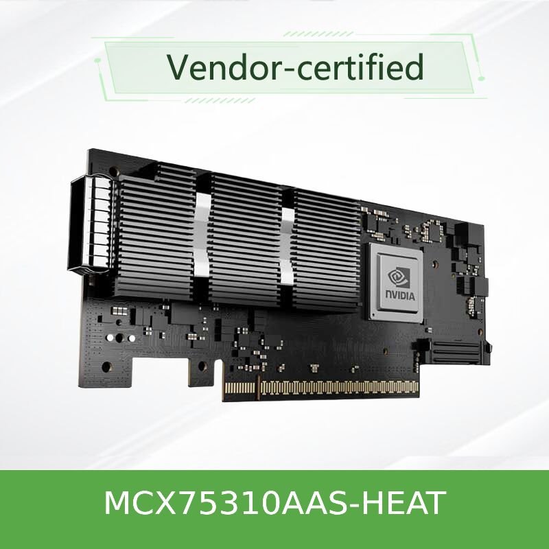 ConnectX‐7 MCX75310AAS‐HEAT 400G NDR Smart NIC Inline Verschlüsselung und PCIe Gen5